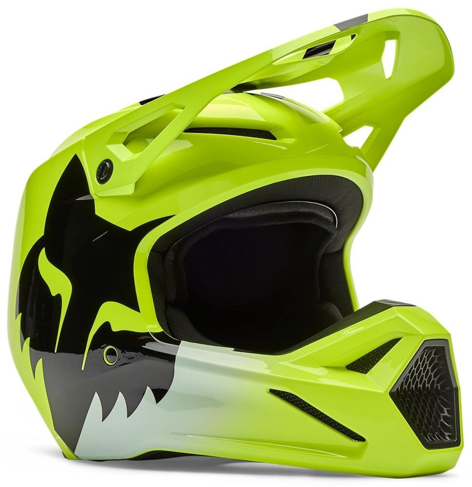 Шолом FOX V1 Helmet - SHIELD [Flo Yellow]