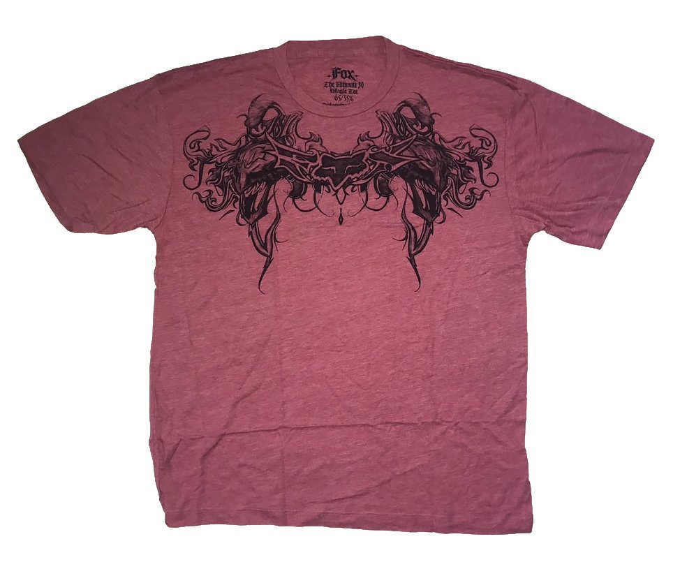 Футболка FOX HEATHERED Short Sleeve Tee - GARGOYLE [Red]