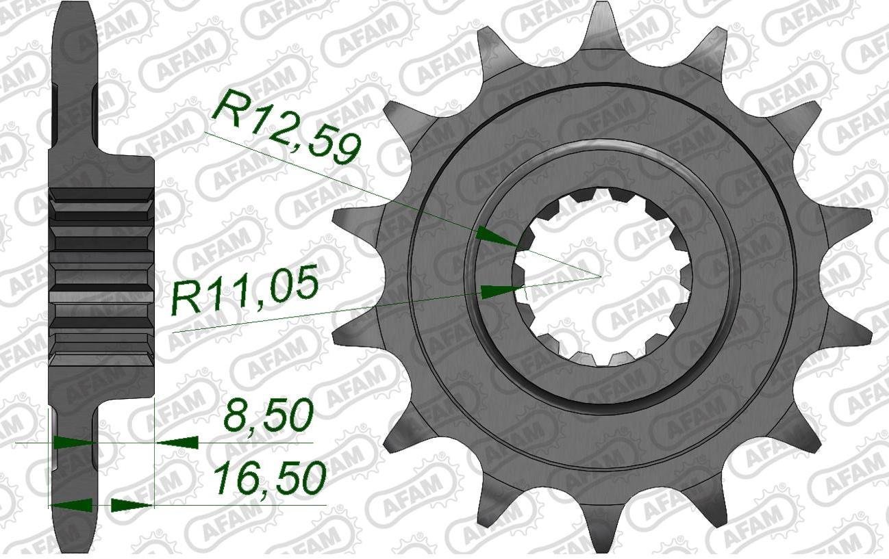 Зірка AFAM 525 Sprocket - Ducati, 14z