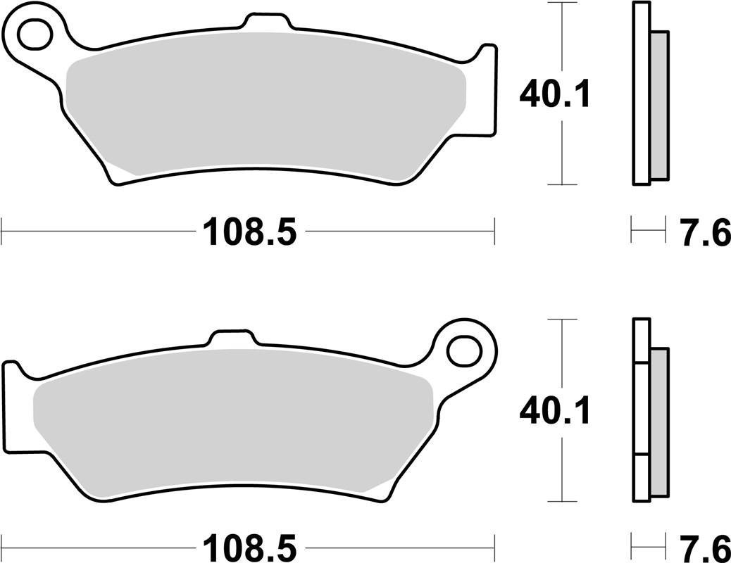 Гальмівні колодки SBS Performance Rear Brake Pads, Sinter