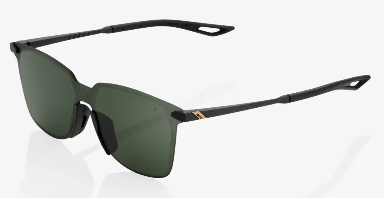 Окуляри 100% LEGERE SQUARE Sunglasses [Black], Green Lens