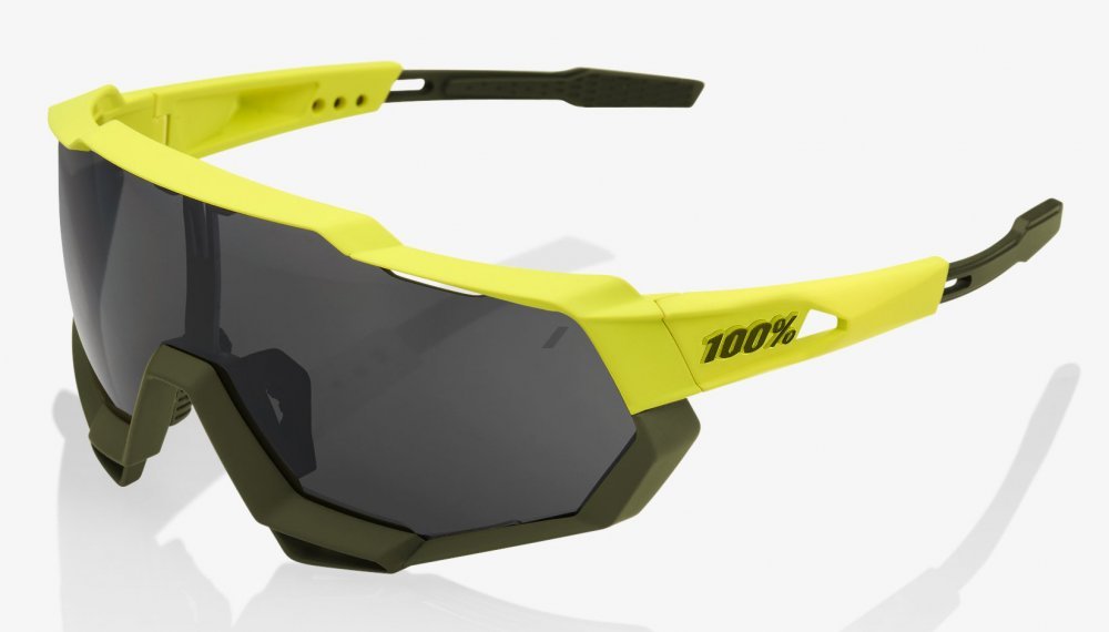 Окуляри 100% SpeedTrap Sunglasses [Soft Tact Banana], Mirror Black Lens