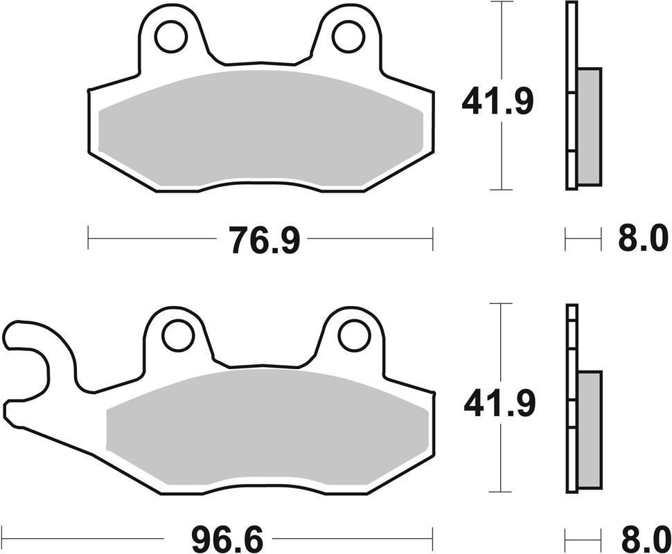 Гальмівні колодки SBS Racing Brake Pads, EVO Sinter/Sinter
