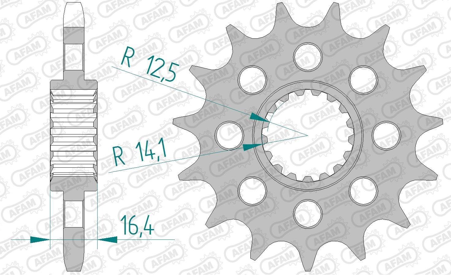 Зірка AFAM 525 Sprocket - KTM, 16z