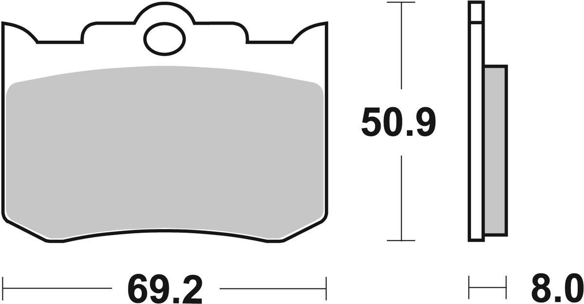 Гальмівні колодки SBS Perfomance Machine Rear Brake Pads, Sinter