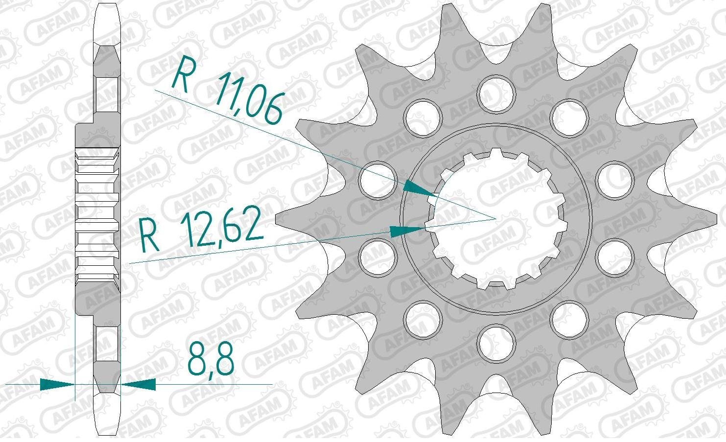 Зірка AFAM 520 Grooved Sprocket - KTM, 14z