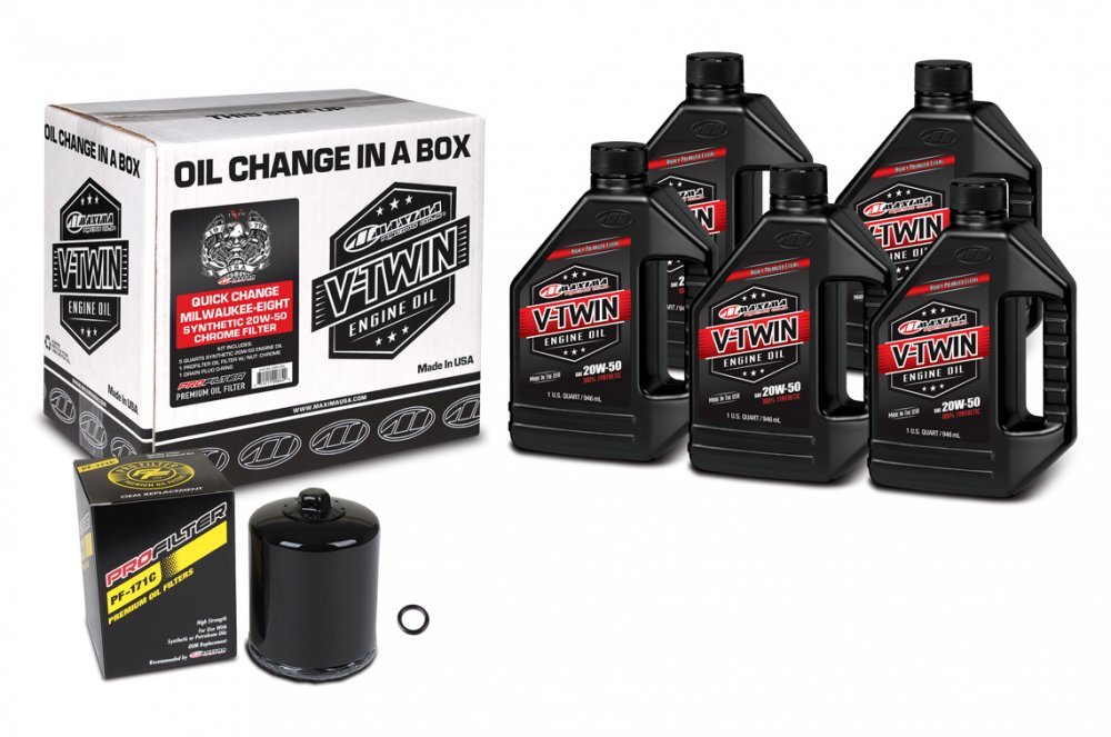 Комплект Maxima V-TWIN MILWAUKEE-EIGHT Quick Change Kit  - Syntetic [Black], 20w-50