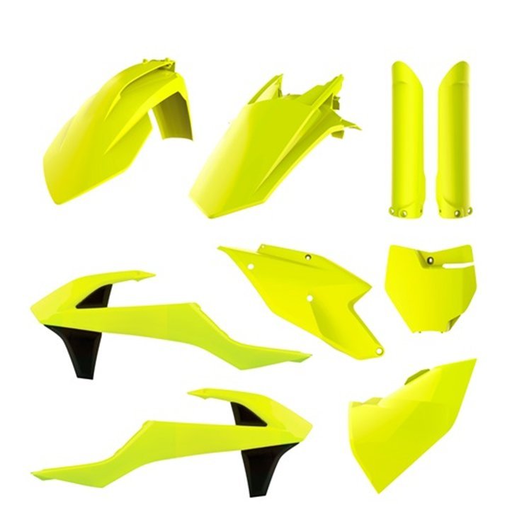 Пластик Polisport MX kit - Kawasaki (16-) [Flo Yellow], Kawasaki