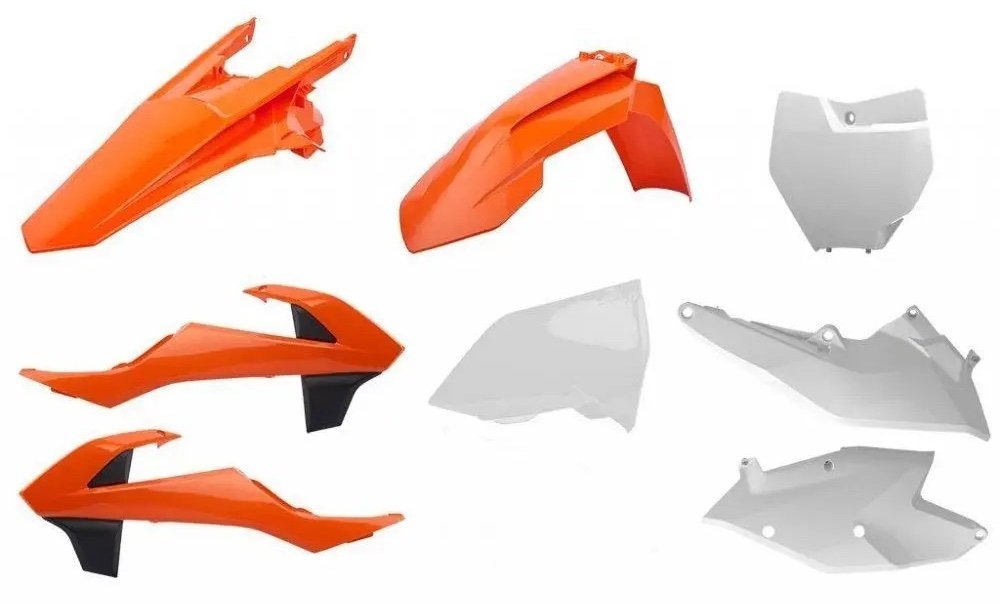 Пластик Polisport MX kit - KTM (16-) [Orange/White], KTM