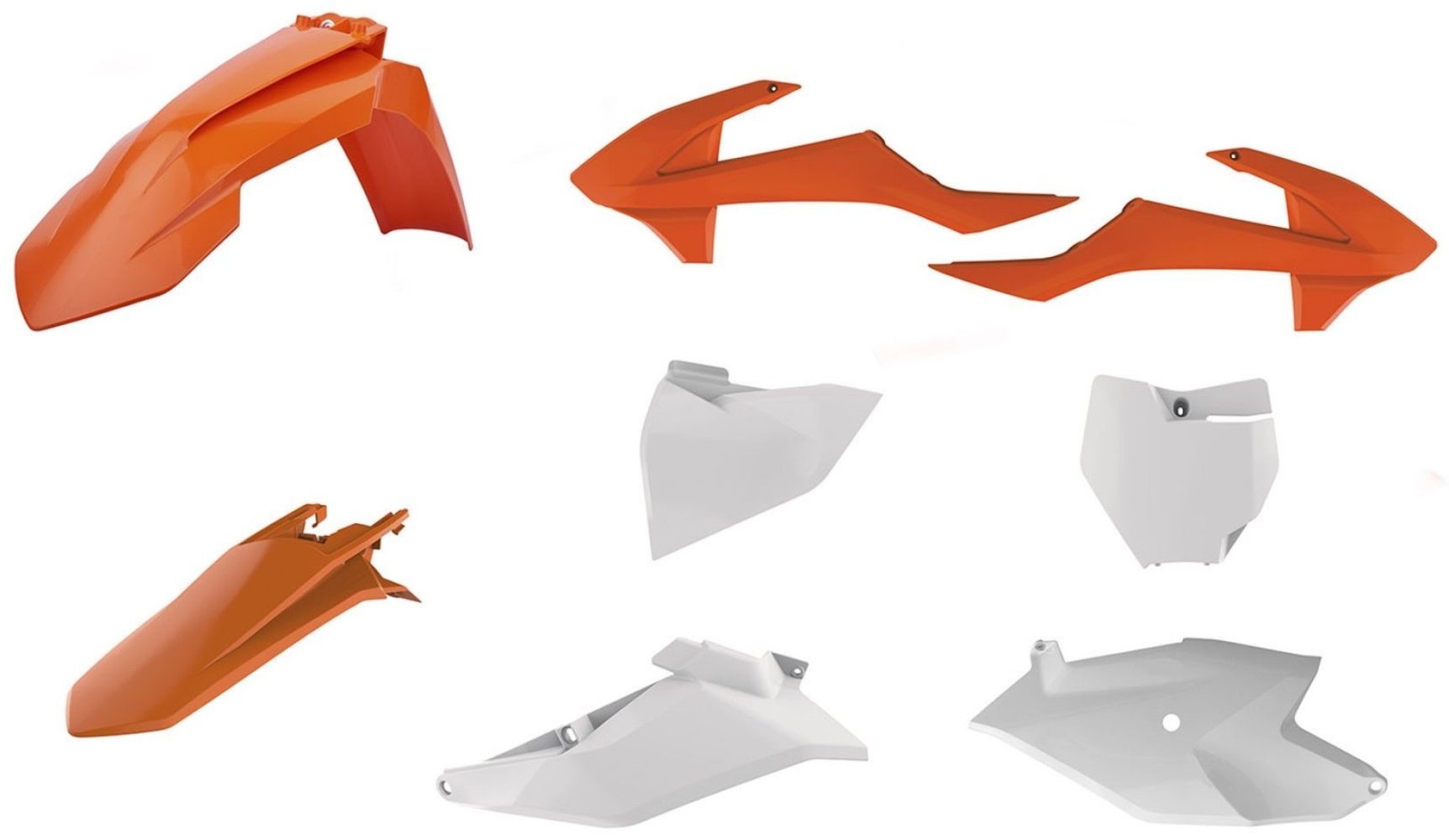 Пластик Polisport MX kit - KTM 85 (18-) [Orange/White], KTM Mini