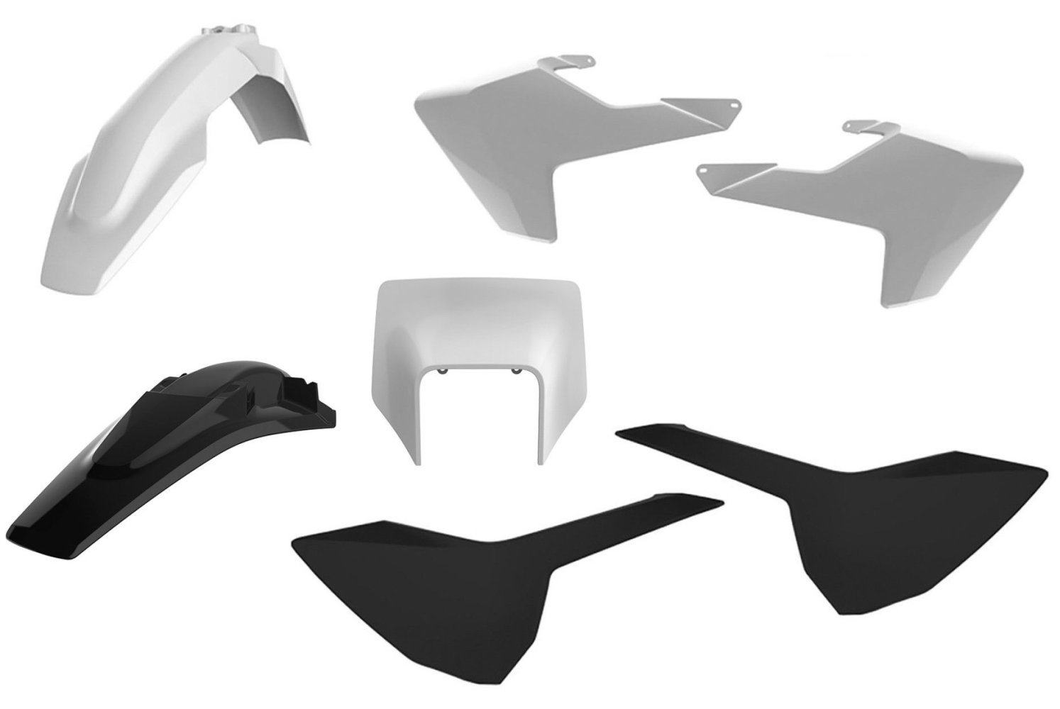 Пластик Polisport ENDURO kit - Husqvarna (17-) [White/Black], Husqvarna