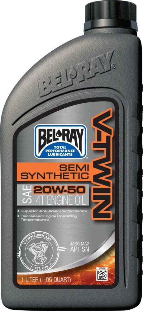 Масло моторне Bel-Ray V-Twin Semi-Syntetic Engine Oil [1л], 20w-50