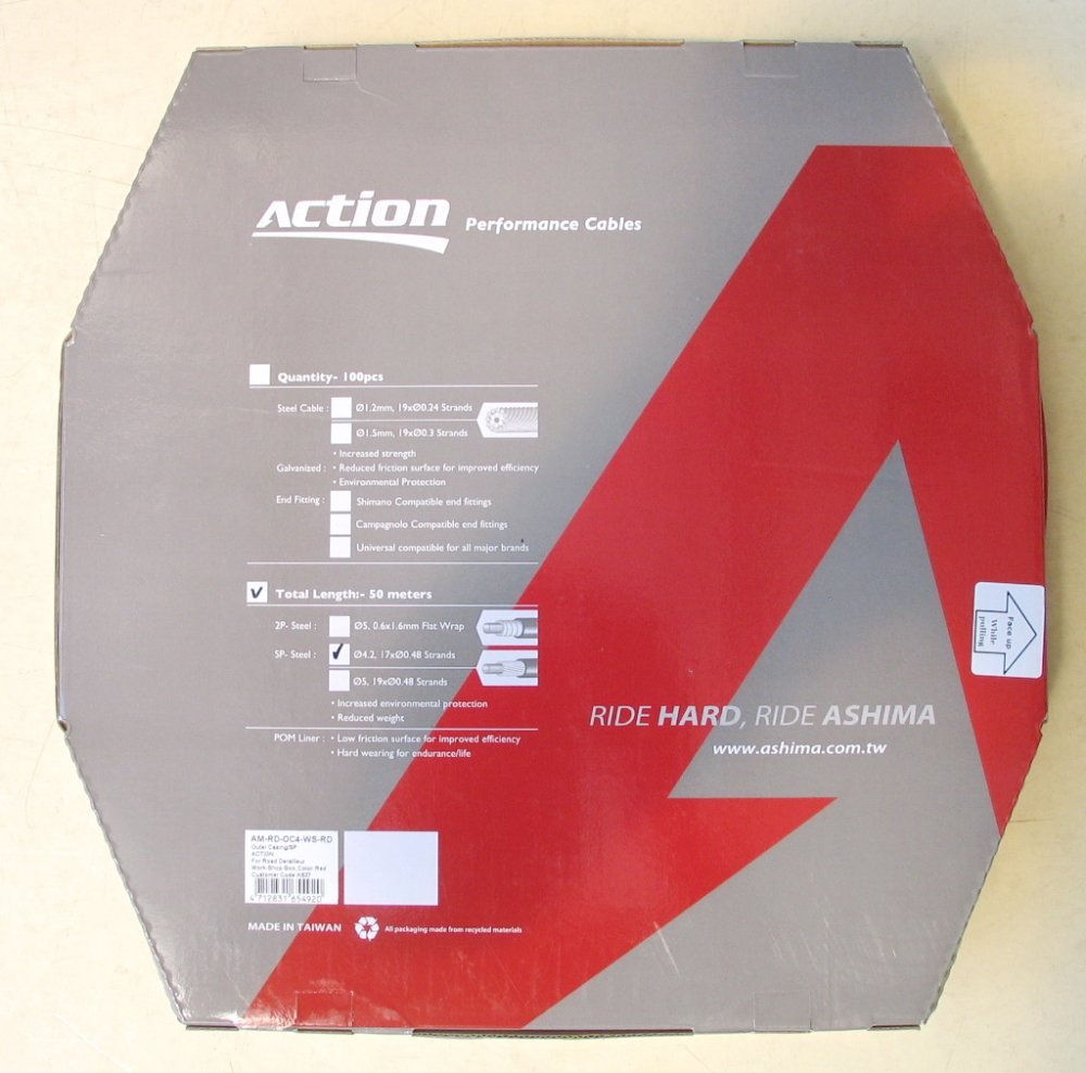 Оплетка переключения скоростей Ashima Action 50м [Red], Gear Ø4.2 mm
