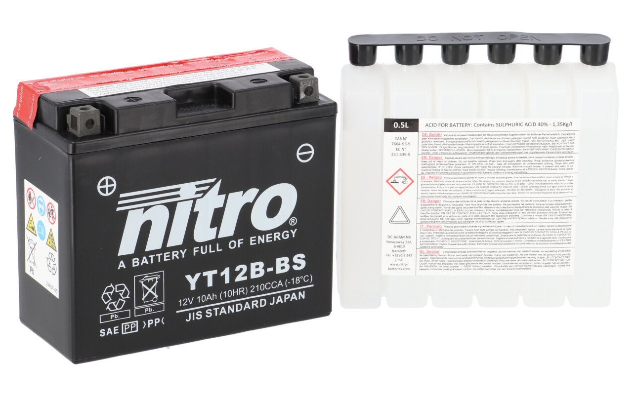 Акумулятор NITRO AGM Open Battery [10 Ah], CCA 210 (A)