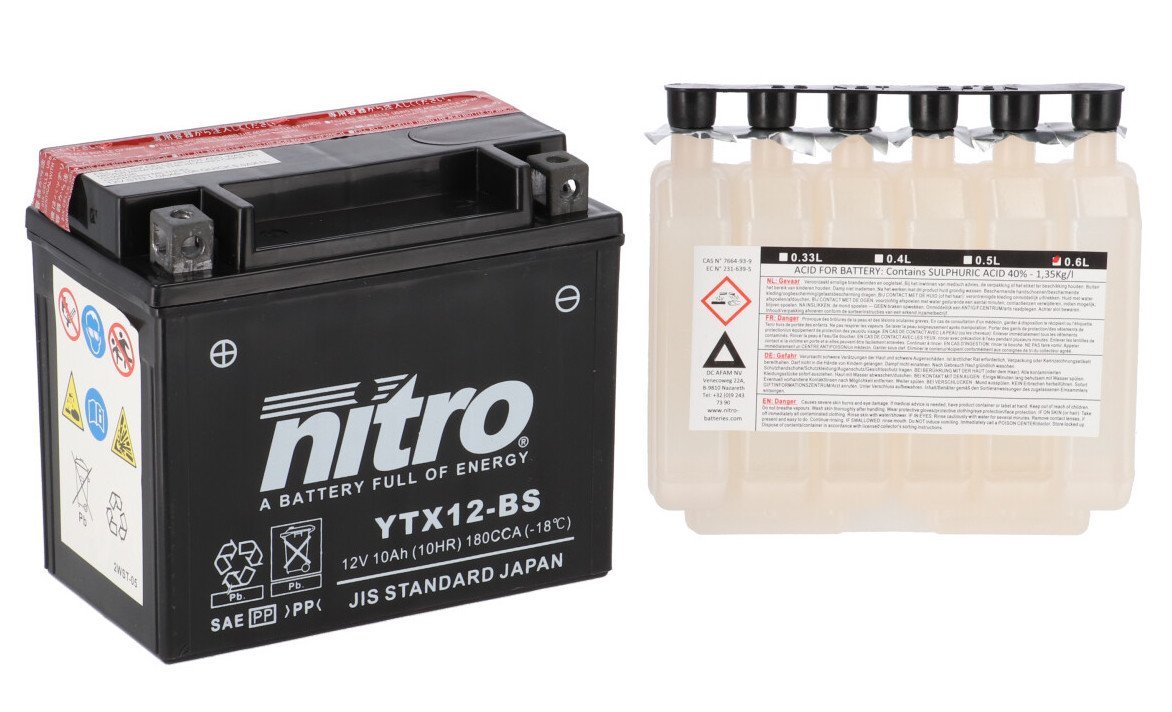 Акумулятор NITRO AGM Open Battery [10 Ah], CCA 180 (A)