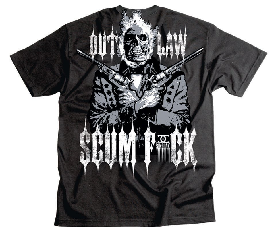 Футболка SIKSPAK Short Sleeve Tee - OUTLAW SCUMFUCK [Black]